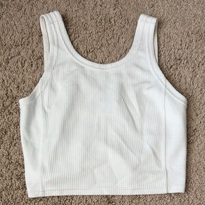 lululemon athletica White Ribbed Tank Top